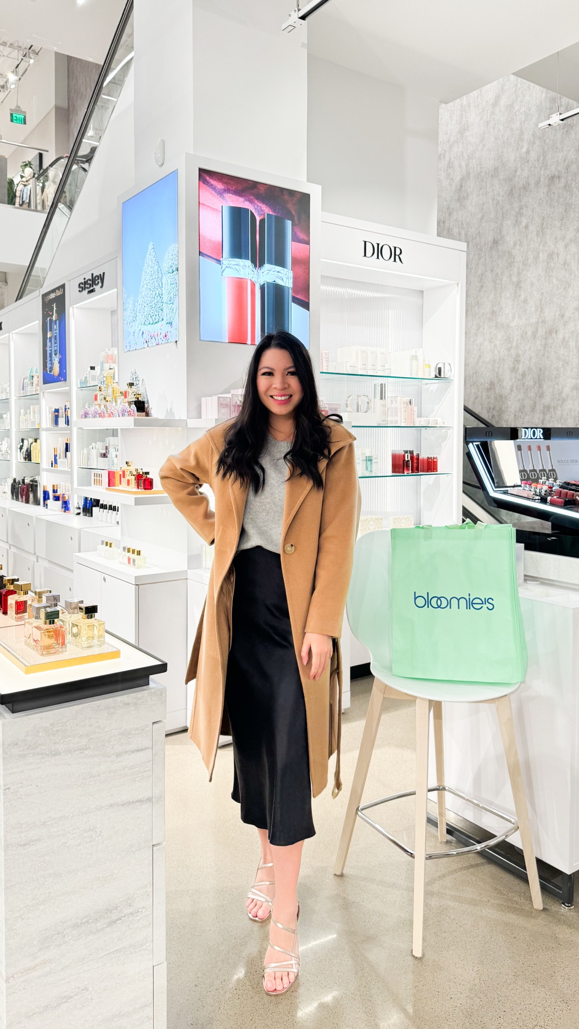 Wool coat with aqua slip skirt and Paige puff sleeve sweater! Classic fall style, work style 

#LTKStyleTip #LTKSeasonal #LTKSaleAlert