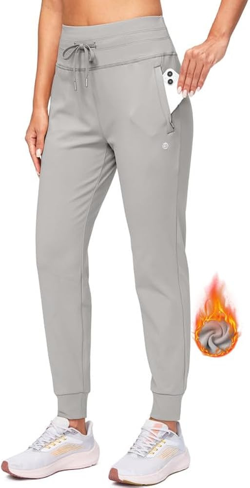 G Gradual Women's Fleece Lined Joggers High Waisted Water Resistant Thermal Winter Sweatpants Run... | Amazon (US)