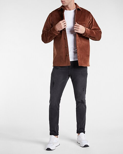 Stretch Corduroy Shirt Jacket | Express
