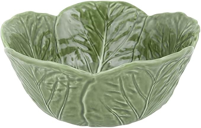 Bordallo Pinheiro Cabbage Green Tall Salad Bowl | Amazon (US)