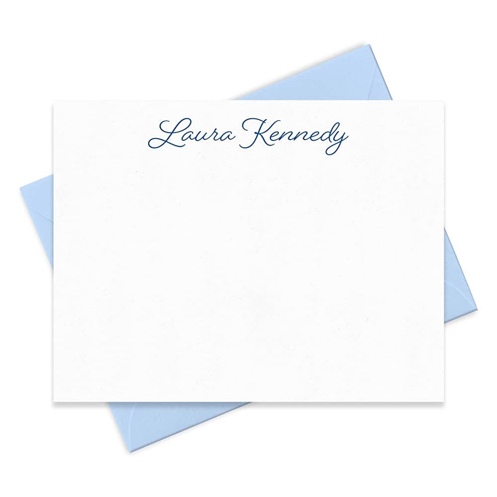 Personalized Stationery Note Cards and Envelopes Set for Women Customized with Name in Script Fon... | Amazon (US)