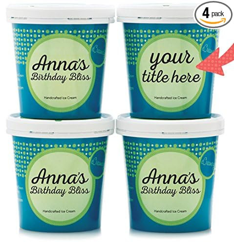 eCreamery Personalized Gourmet Handcrafted Ice Cream Gift - 4 Pint Collection | Amazon (US)