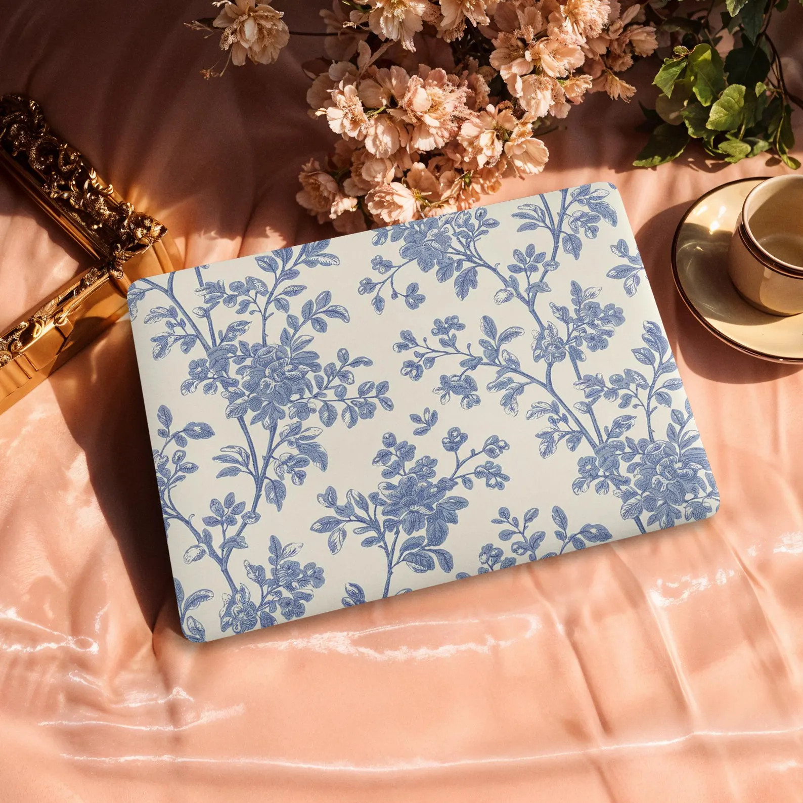 Light Blue Floral MacBook Case for New MacBook Pro 13 and MacBook M2 Air 131416, Unique Laptop Ca... | Etsy (US)