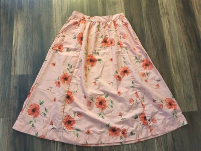 New The Occasion By Old Navy Pink Floral Taffeta Party Fairy A-line Maxi Skirt L | eBay US