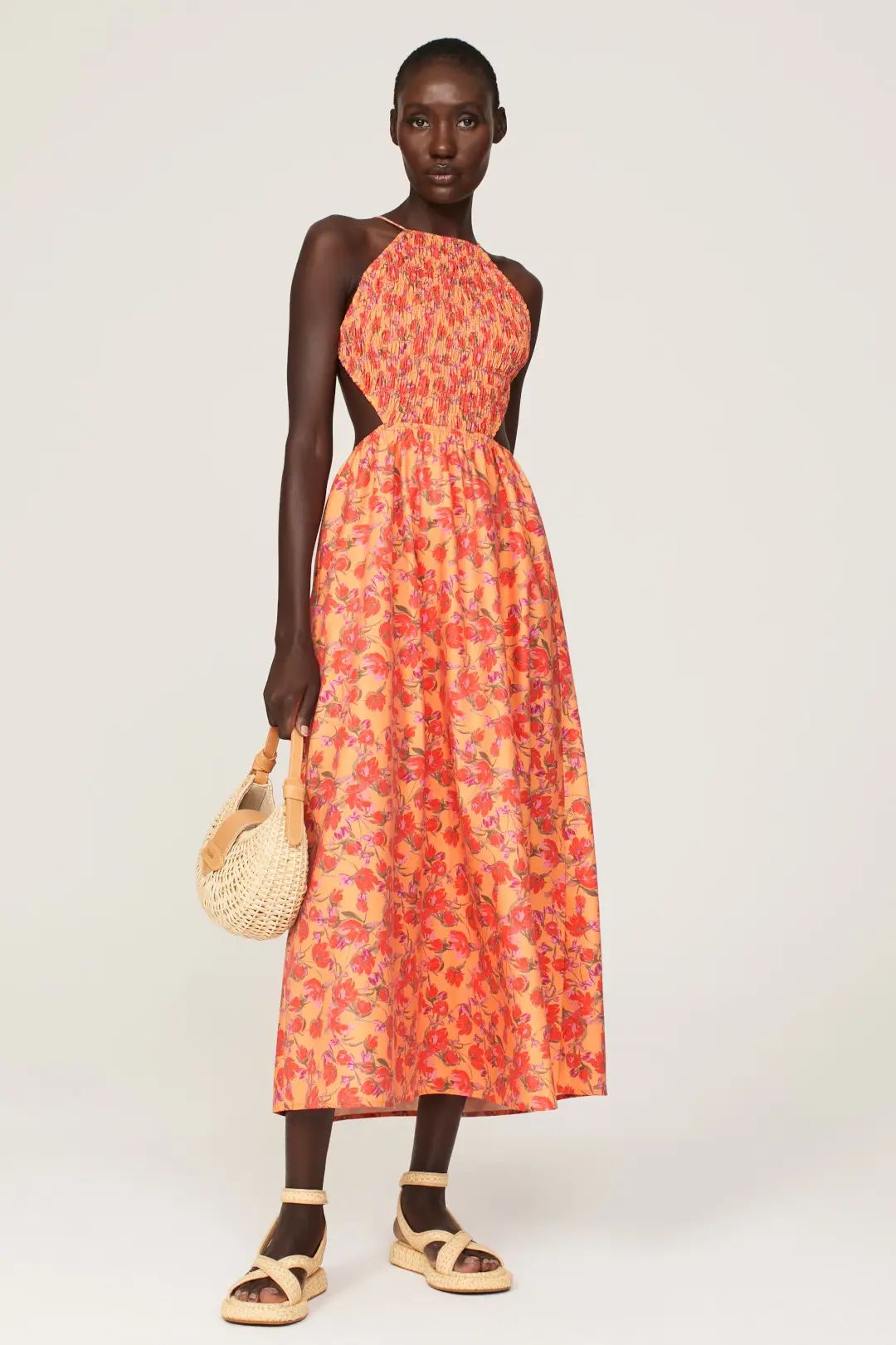 Floral Smocked Midi Dress | Rent the Runway