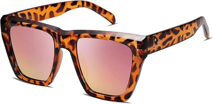 SOJOS Vintage Oversized Square Cat Eye Polarized Sunglasses for Women Trendy Fashion Cateye Style... | Amazon (US)