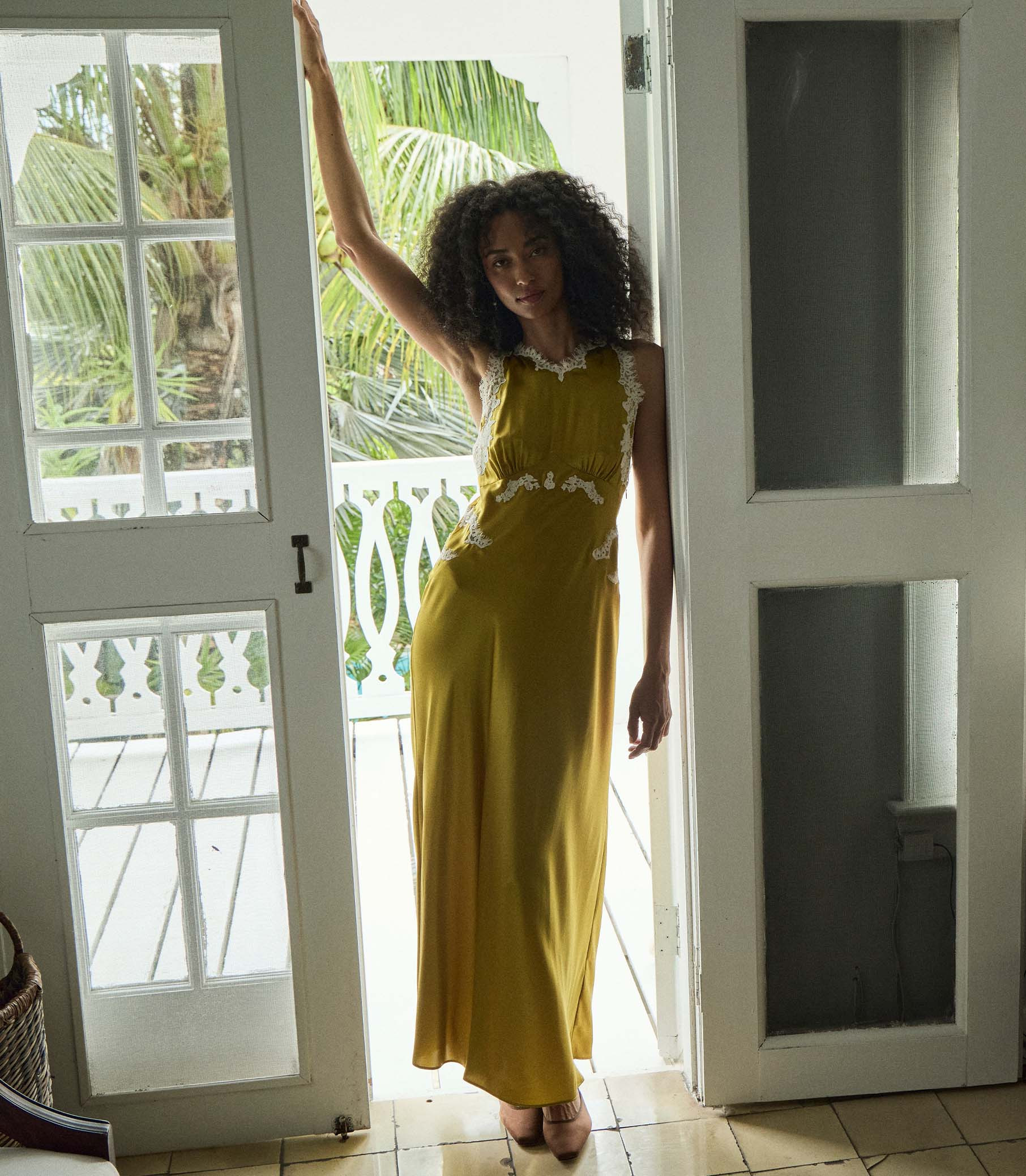 Odelina Dress - Oakmoss | DÔEN | DOEN