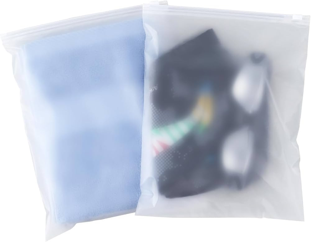 8x10 Inch Frosted Zipper Poly Bags for Clothing, 50Pcs Plastic Packaging Bags for Small Businesse... | Amazon (US)