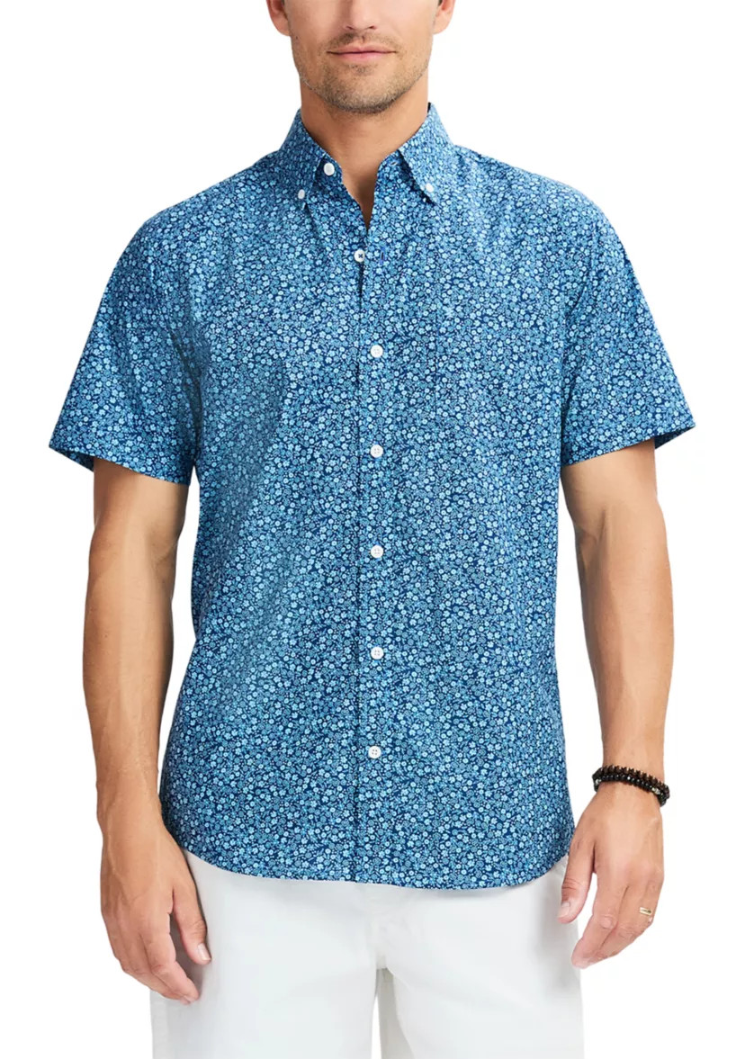Short Sleeve Floral Printed Woven Printed Shirt | Belk