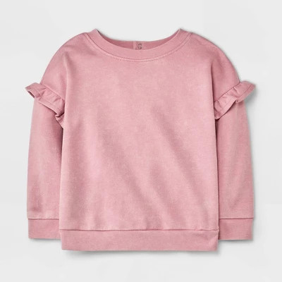 Baby Boys' Ruffle Sweatshirt - Cat & Jack™ Pink | Target