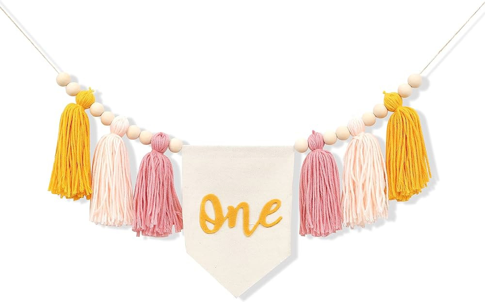 Boho Sun Yarn Tassel Garland Banner - Sunshine 1st Birthday Decoration, First Trip Around The Sun... | Amazon (US)