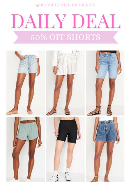 50% off shorts - today only!

#LTKstyletip #LTKfindsunder50 #LTKsalealert