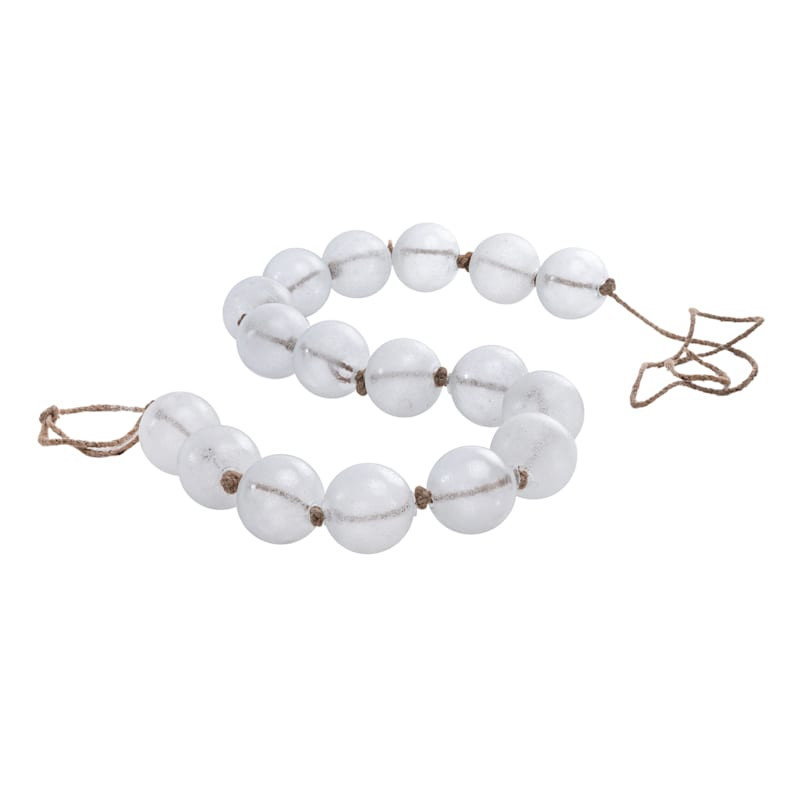 Frosted Glass Bead Garland | At Home