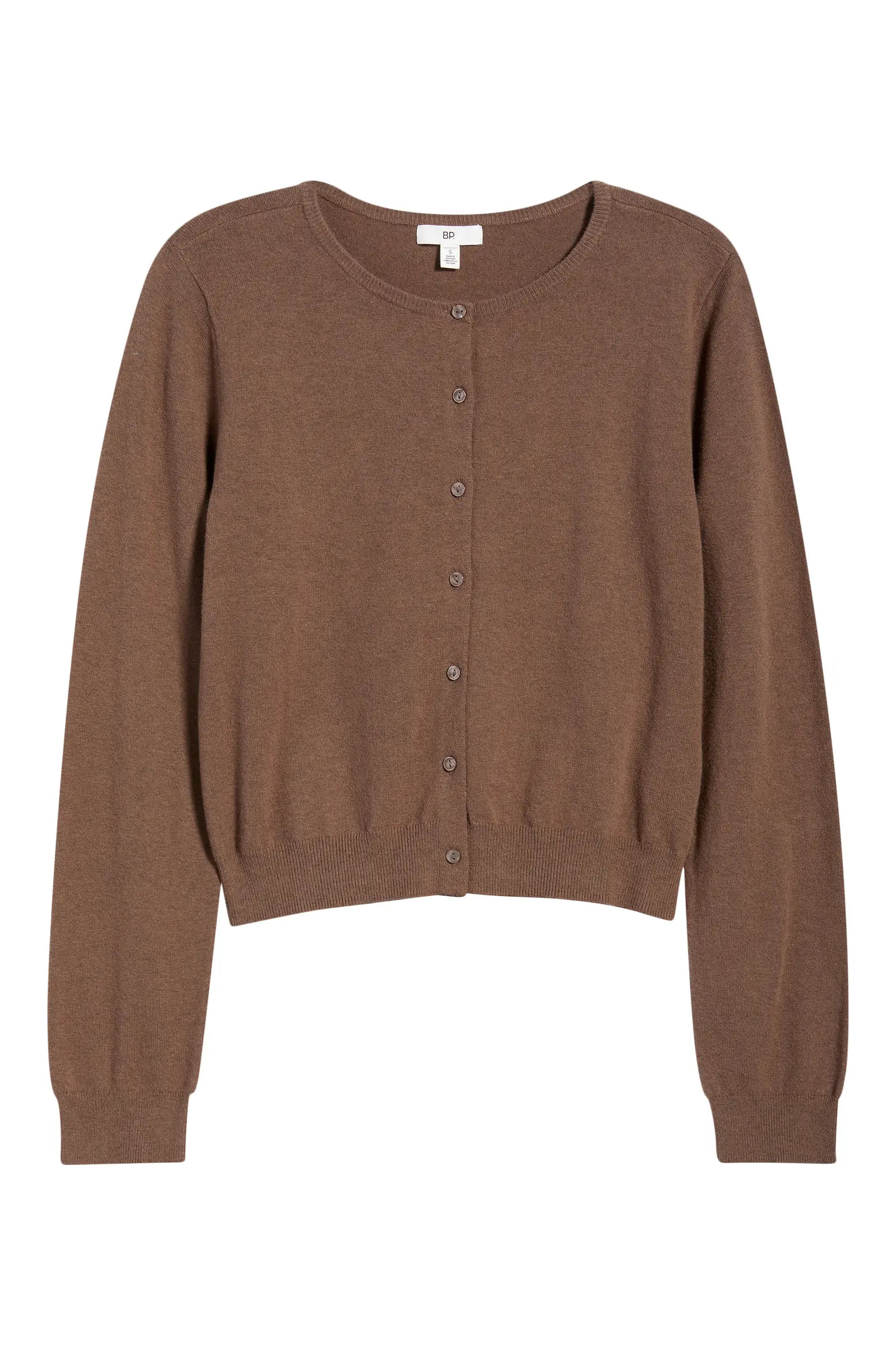 Crewneck Cotton Blend Cardigan (Women) | Nordstrom | Nordstrom