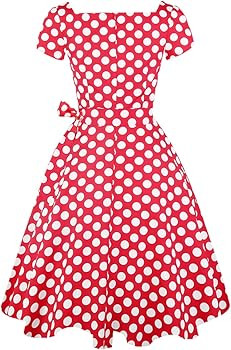 Girstunm Women's Classic Tea Dress Short Sleeve Swing Cocktail Party Dresses with Pockets | Amazon (US)