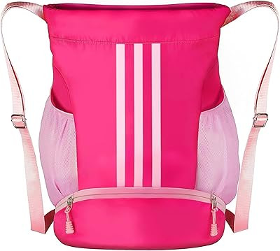 Soccer Bag, Youth Soccer Drawstring Backpack Basketball Bag with Shoes Compartments for Football ... | Amazon (US)