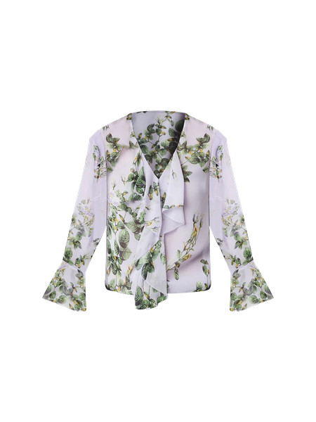 Floral Ruffle Blouse | White House Black Market