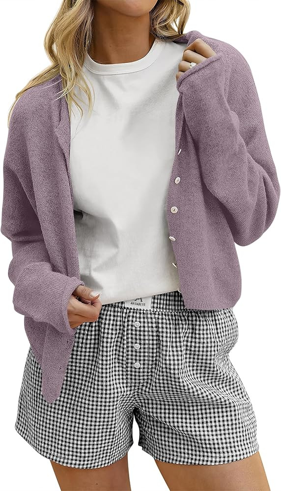 ANRABESS Cardigan Sweaters for Women Oversized Button Down Long Sleeve Cardigans 2026 Spring Outf... | Amazon (US)