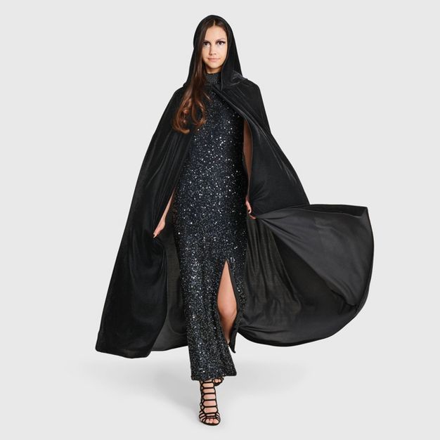 Adult Velvet Black Halloween Costume Cape - Hyde &#38; EEK! Boutique&#8482; | Target