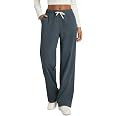 ODODOS Women's Brushed Fleece Straight Leg Pants – Cozy Warm High Waisted Relaxed Lounge Sweatp... | Amazon (US)
