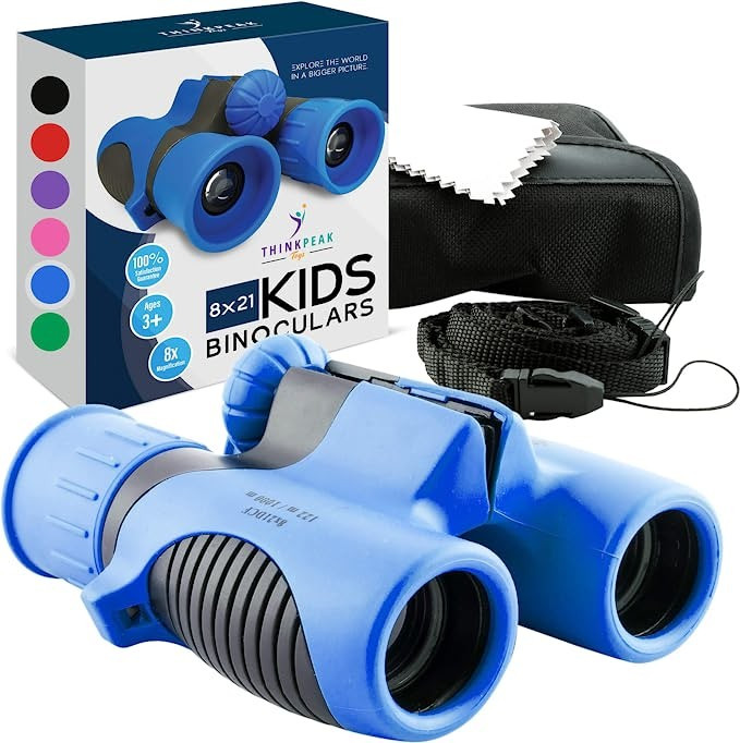 THINKPEAK Binoculars for Kids - Small, Shock-Resistant Real Toy Binoculars - Kids Camping Toys Ki... | Amazon (US)
