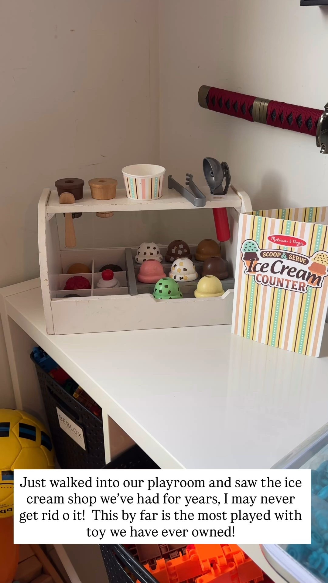 As a mom of four boys this by far has been the most played with toy we have ever owned. A pretend play ice cream shop with stackable wooden ice cream and toppings.  Great for ages 3-6.

#GiftsForToddlers #MostPlayedWithToys #BestSellingToys #PretendPlayedToys #MelissaAndDougToys

