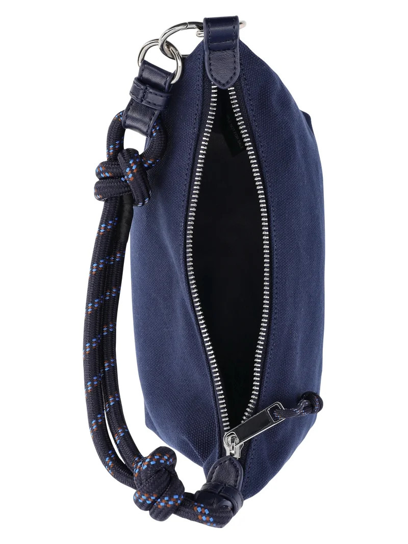 Free Assembly Women's Canvas Shoulder Bag, Navy | Walmart (US)