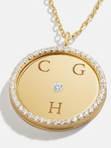 Classic 18K Gold Custom Medallion Necklace - Gold | BaubleBar (US)