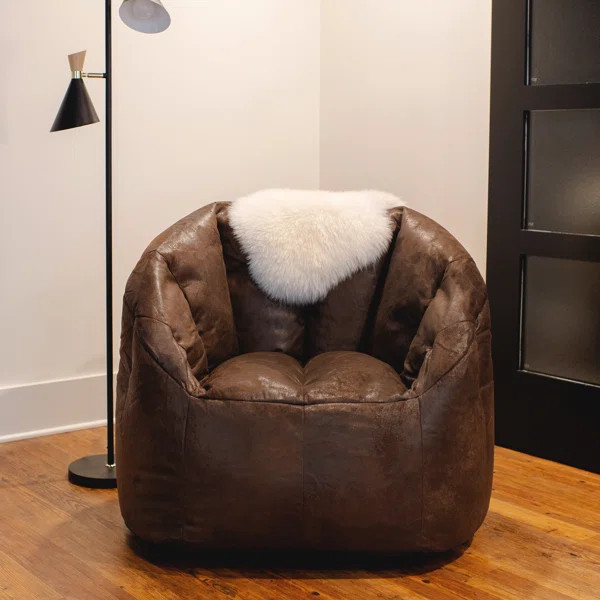 Big Joe Soft Faux Leather Large Bean Bag Chair | Wayfair North America