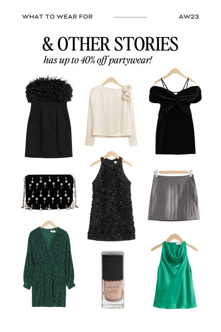 Up to 40% off at & other stories!

Party wear, New Year’s Eve, festive style, sequin dress, appliqué top, satin blouse, mini skirt 

#LTKeurope #LTKSeasonal #LTKparties