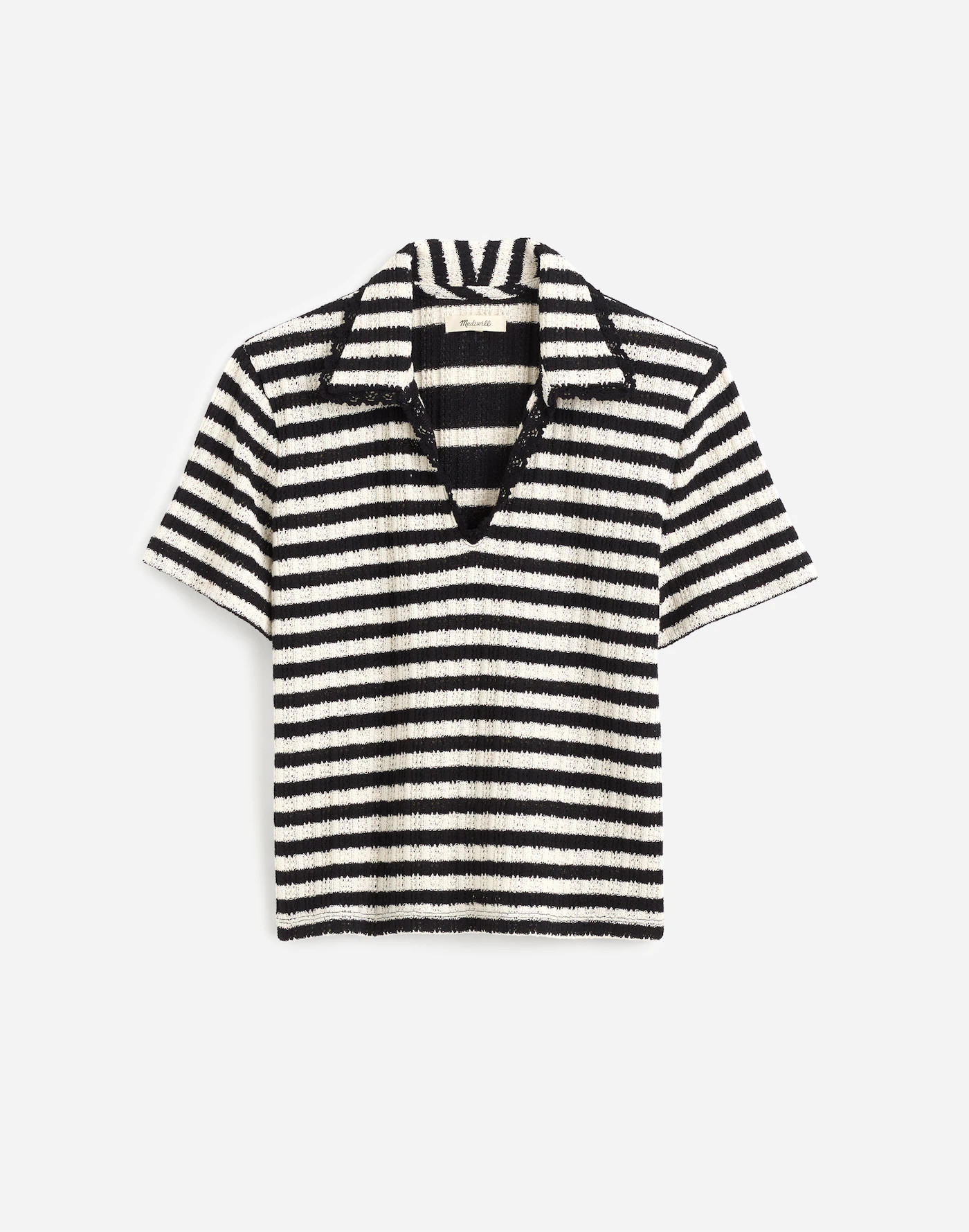 Crochet-Knit V-Neck Sweater Tee | Madewell | Madewell