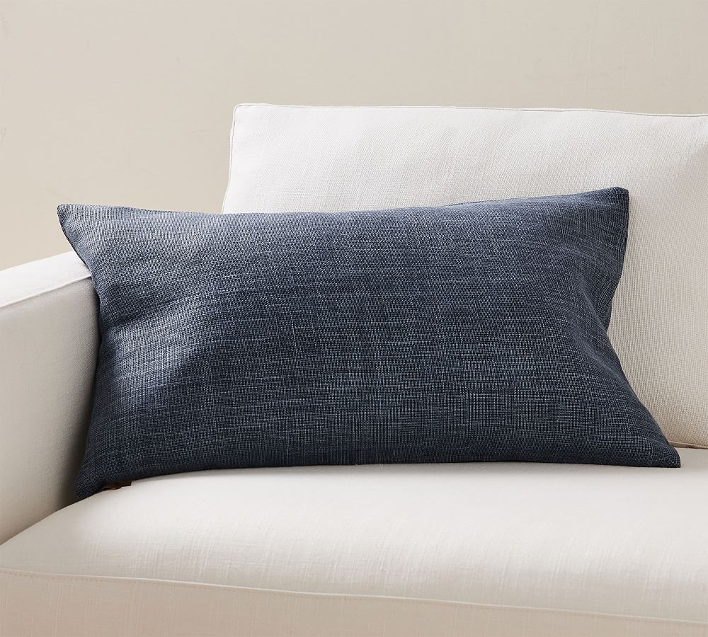 Belgian Linen Lumbar Pillow Cover | Pottery Barn (US)