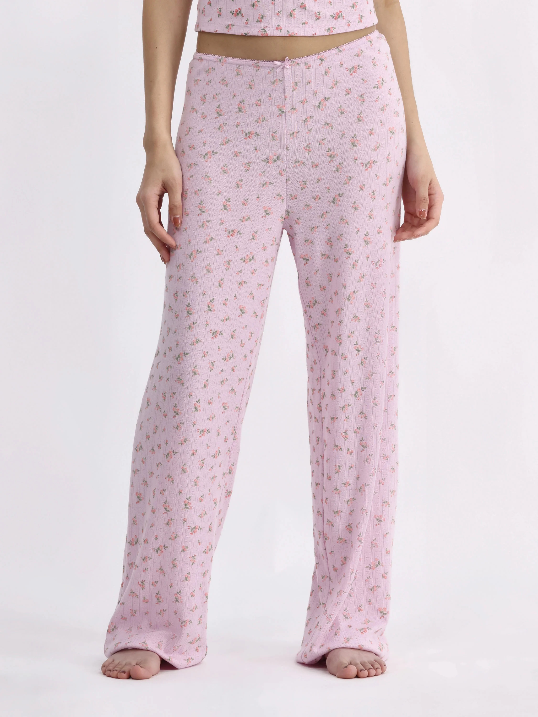 No Boundaries Pointelle Sleep Pants, 31'' Inseam, Women’s - Walmart.com | Walmart (US)