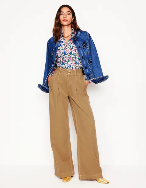 Brompton Wide Leg Trousers | Boden (US)