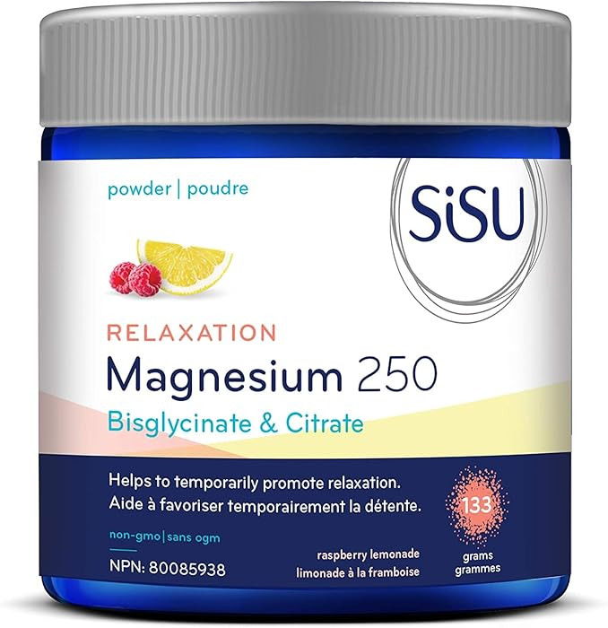 SISU Magnesium 250 (bis)Glycinate & Citrate Powder | Helps to Temporarily Promote Relaxation, Min... | Amazon (CA)
