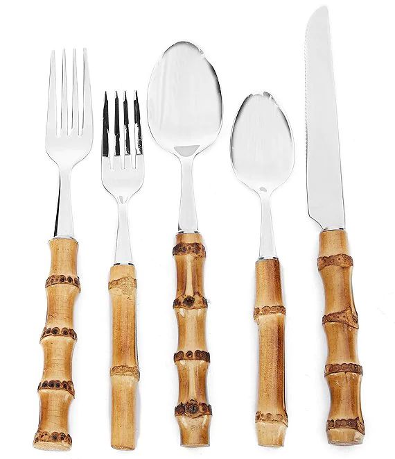 x Mrs. Southern Social 20-Piece Bamboo Flatware Set | Dillard's