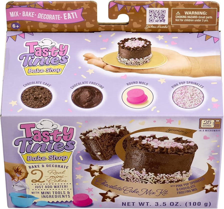 Amazon.com: Goliath Tasty Tinies Bake Shop Chocolate Cake Mix Kit with Pink Pop Sprinkles & Choco... | Amazon (US)