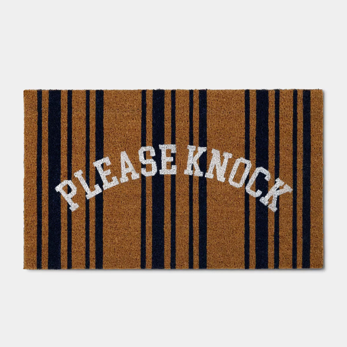 18"x30" 'Please Knock' Coir Dorm Doormat Blue - Threshold\u2122 | Target