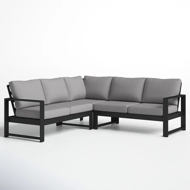 Guiness 82'' Wide Outdoor Symmetrical Patio Sectional with Cushions | Wayfair North America