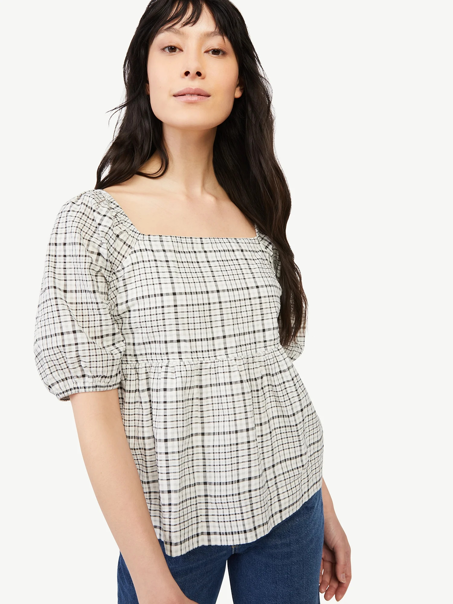 Free Assembly Women's Puff Sleeve Top | Walmart (US)