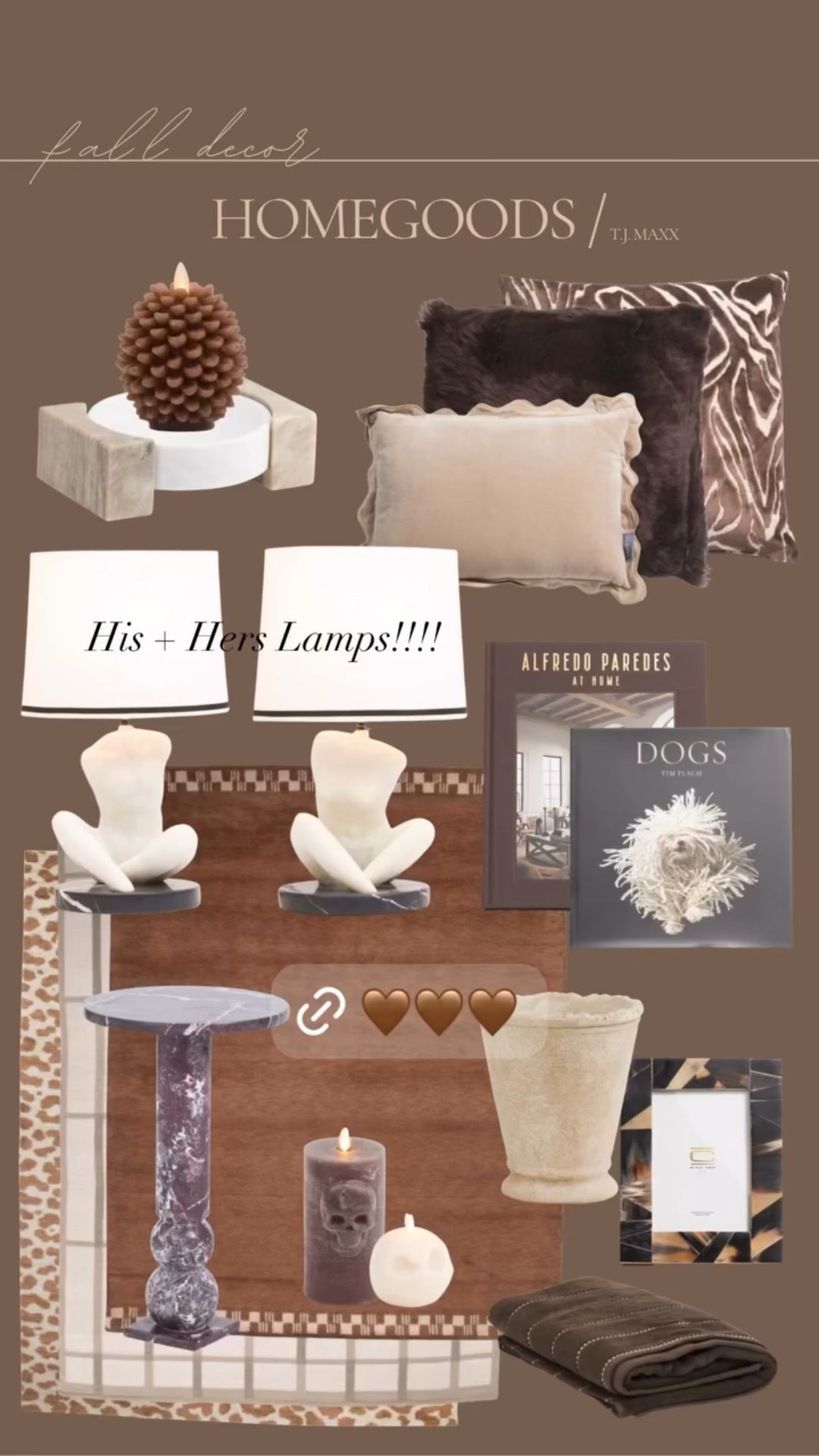 TjMaxx fall decor finds. The his and hers lamps are soooo cool!!! #meandmrjones 

#LTKFindsUnder50 #LTKSeasonal #LTKFallSale