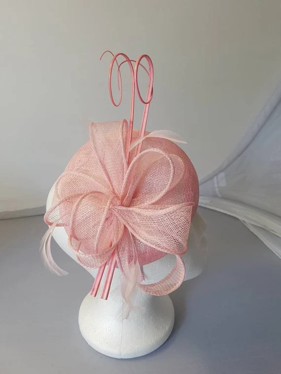 Pale Pink Fascinator Hatinator With Band & Clip Weddings | Etsy | Etsy (US)