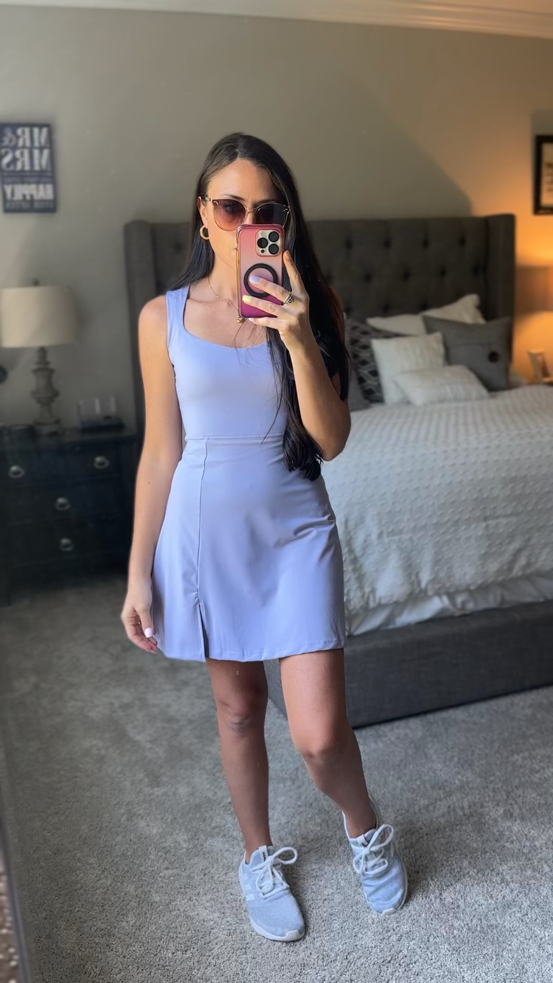 Amazon Active dress with built in skort ! Has pockets which is a huge plus for me, also double lined , great quality & stretch!! Linked below ⬇️ 

#LTKVideo #LTKFindsUnder50 #LTKStyleTip