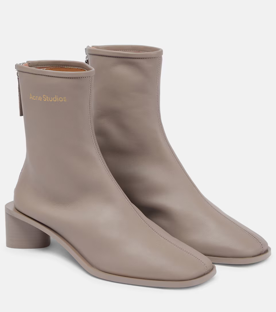 로고 레더 앵클 부츠 | Mytheresa (INTL)