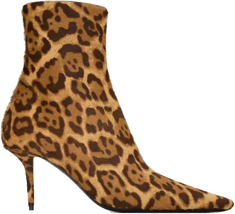 Women Boots Stylish Pointed-Toe Kitten Heel Ankle Boot Everyday High-Heel Short Boots with Side Z... | Amazon (US)