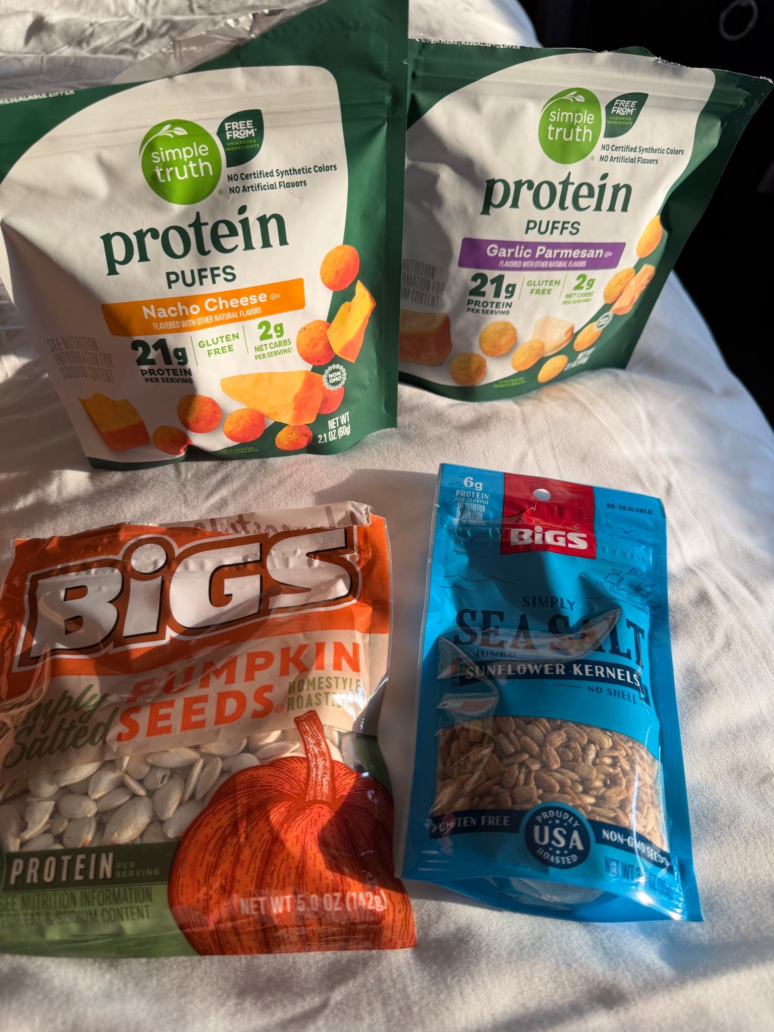 My go to travel snacks! These protein puffs have really been one of my favorites recently. ￼your girl will eat and make her protein each day 💪🤍￼

#LTKHome #LTKTravel #LTKdayinmylife