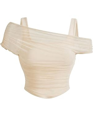 WDIRARA Plus Off Shoulder Tee Shirt Tops | Amazon (US)