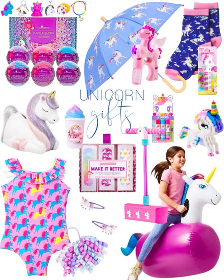 little girl gifts | toddler gifts | unicorn gifts | girl's stocking stuffers | bath bombs | outdoor toys | girl gifts | girly gifts | unique gifts

#LTKkids #LTKGiftGuide