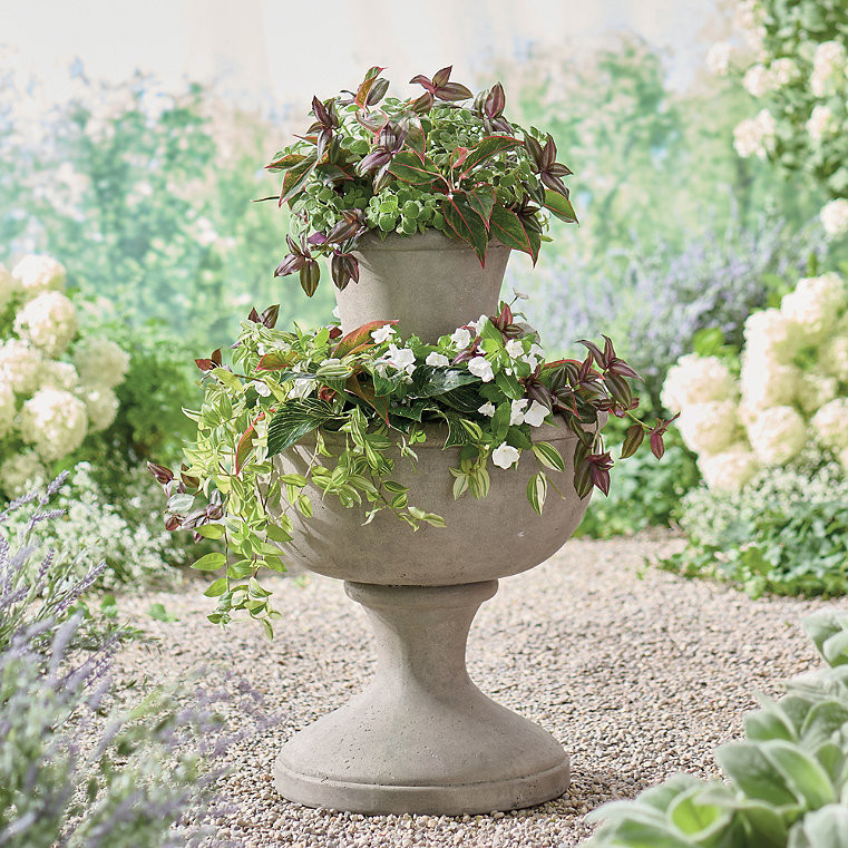 Statement Two Tiered Planter - Grandin Road | Grandin Road