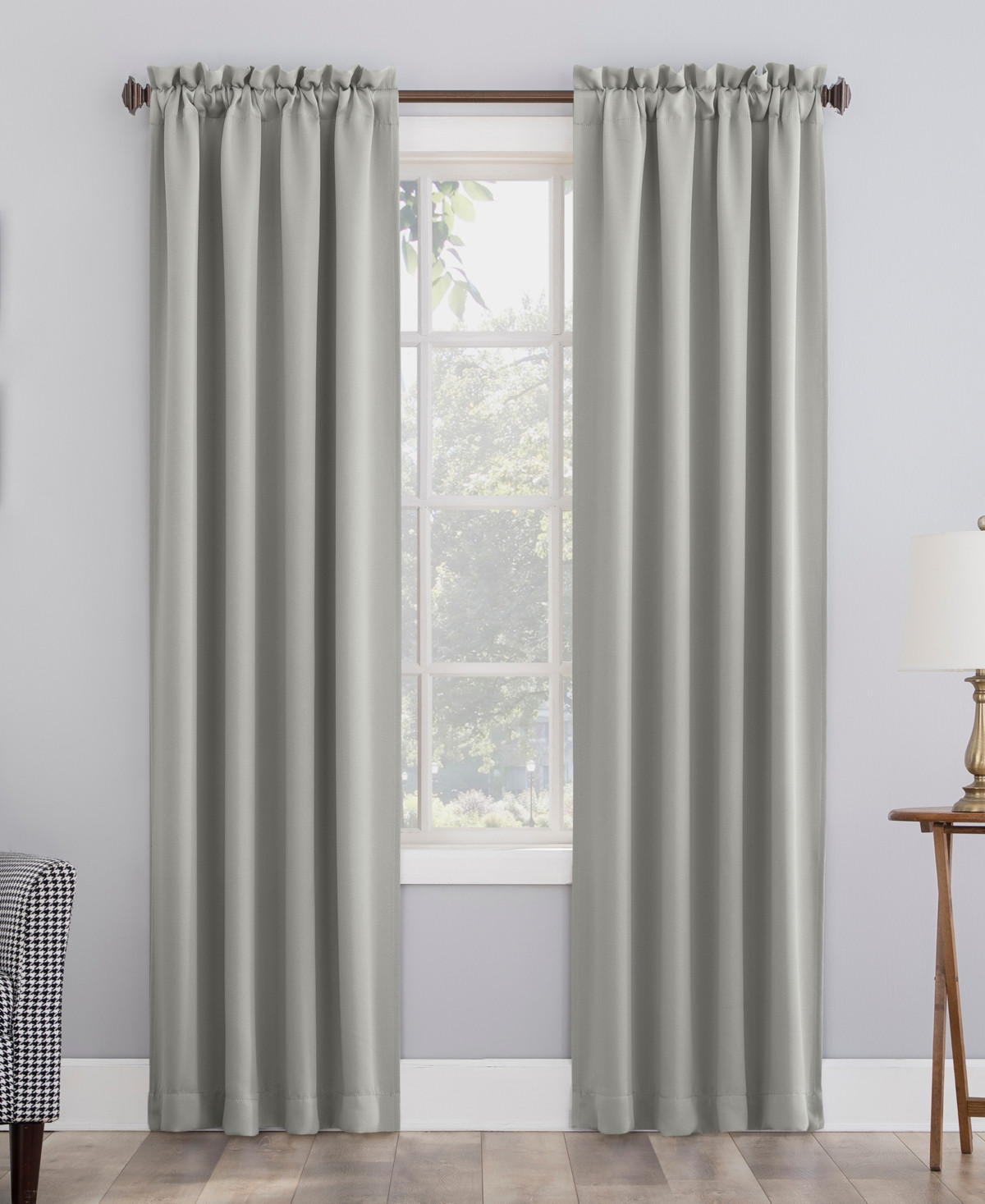Sun Zero Preston Energy Saving Blackout Rod Pocket Curtain Panel, 95" L x 40" W | Macys (US)